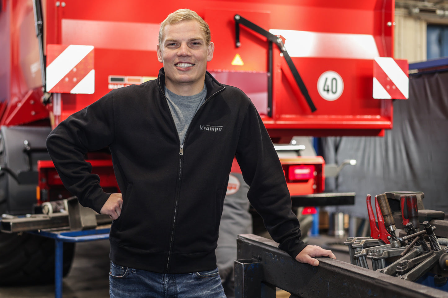 Krampe Herren Zipper mit Taschen