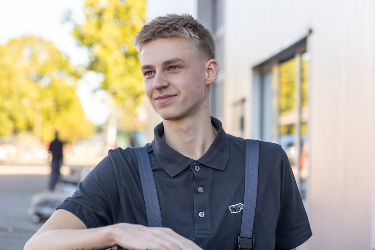 Krampe Herren Polo-Shirt Anthrazit